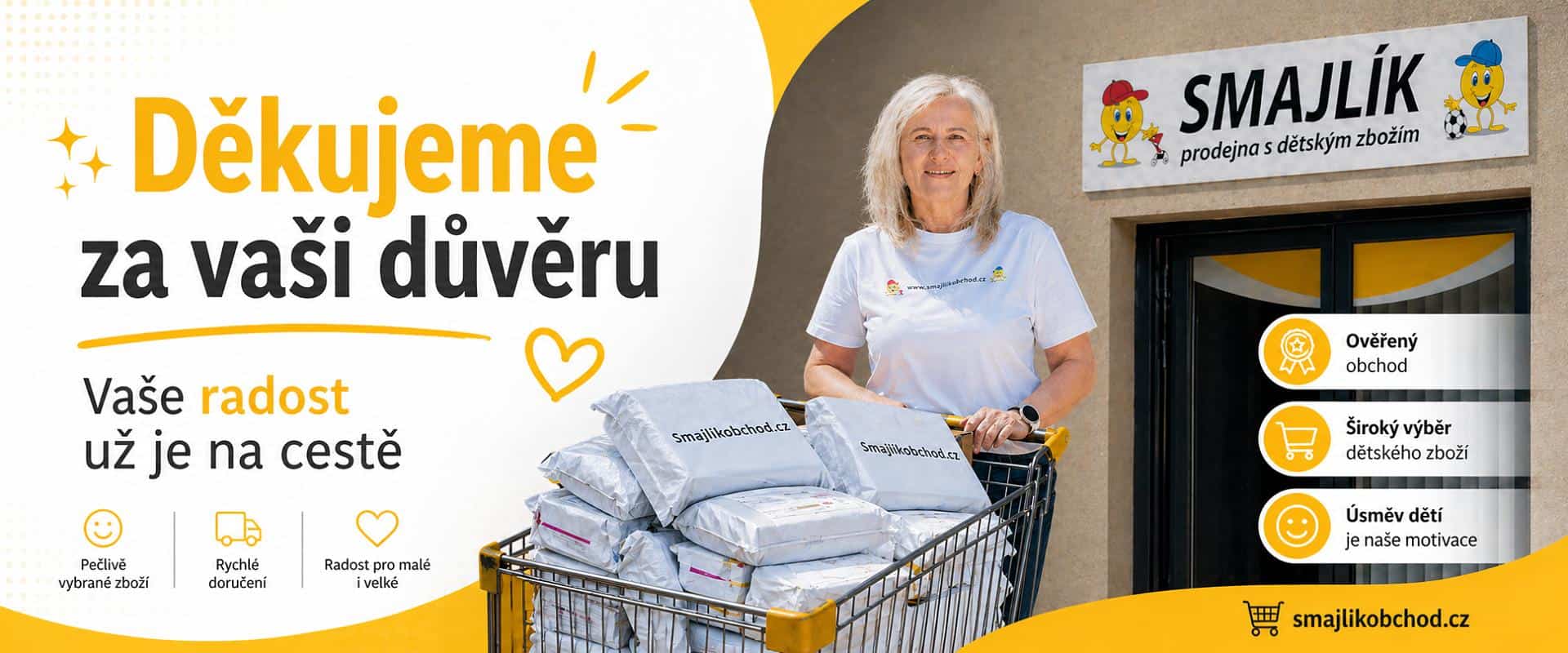 Děkujeme za vaši důvěru – Vaše radost už je na cestě
